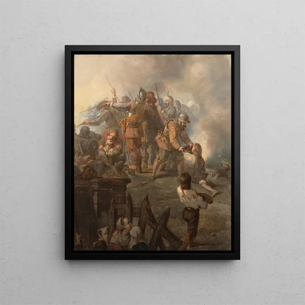 Maalaus La défense héroïque d'Aardenburg en 1672 - Barend Wijnveld | Taidetuloste
