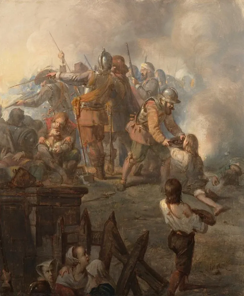 Maalaus La défense héroïque d'Aardenburg en 1672 - Barend Wijnveld | Taidetuloste