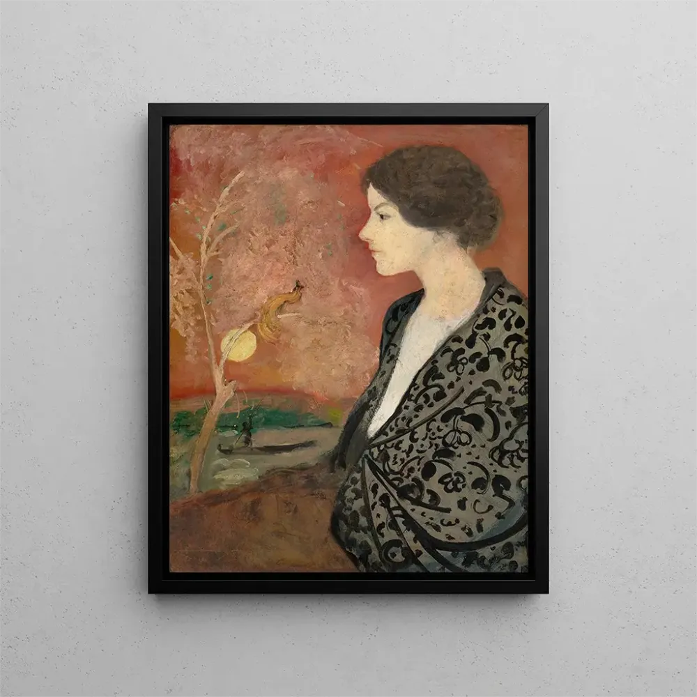 Maalaus Elisabeth Gerhardtin muotokuvatutkimuksesta - August Macke | Taidetuloste