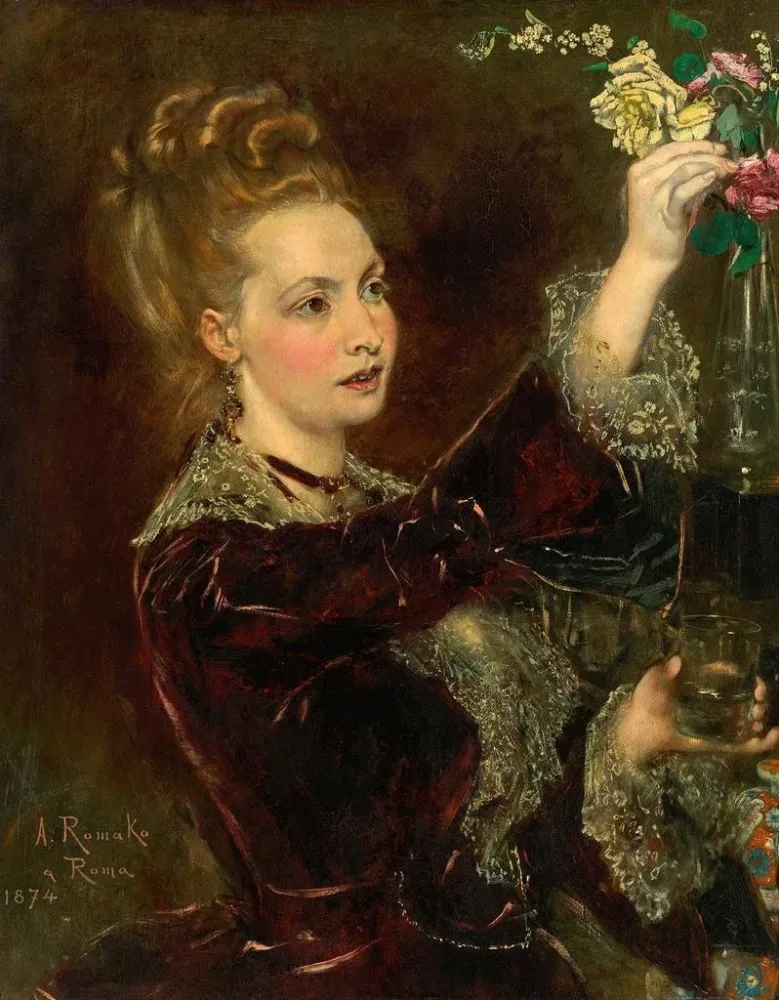 Maalaus Elisabeth von Nast-Kolb née Hardegg - Anton Romako | Taidetuloste