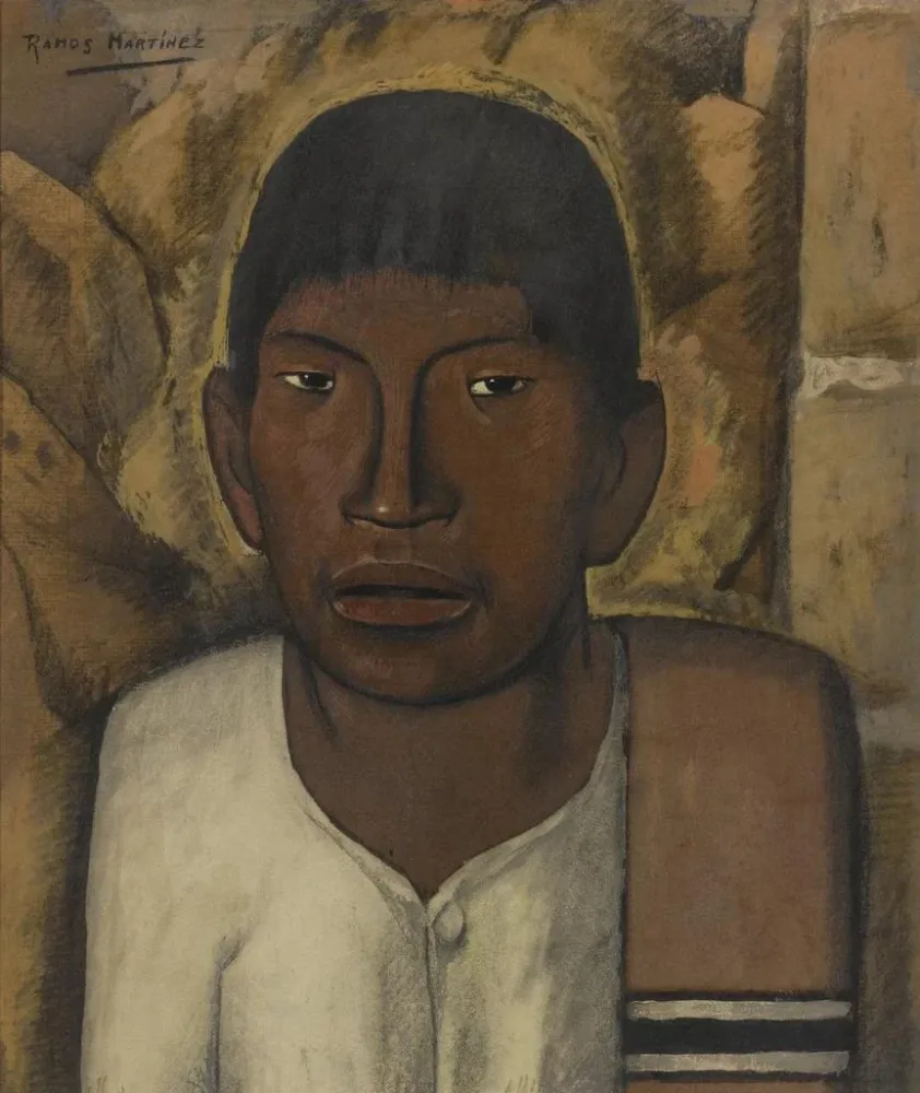 Maalaus Enfant mexicain avec Zarape - Alfredo Ramos Martínez | Taidetuloste