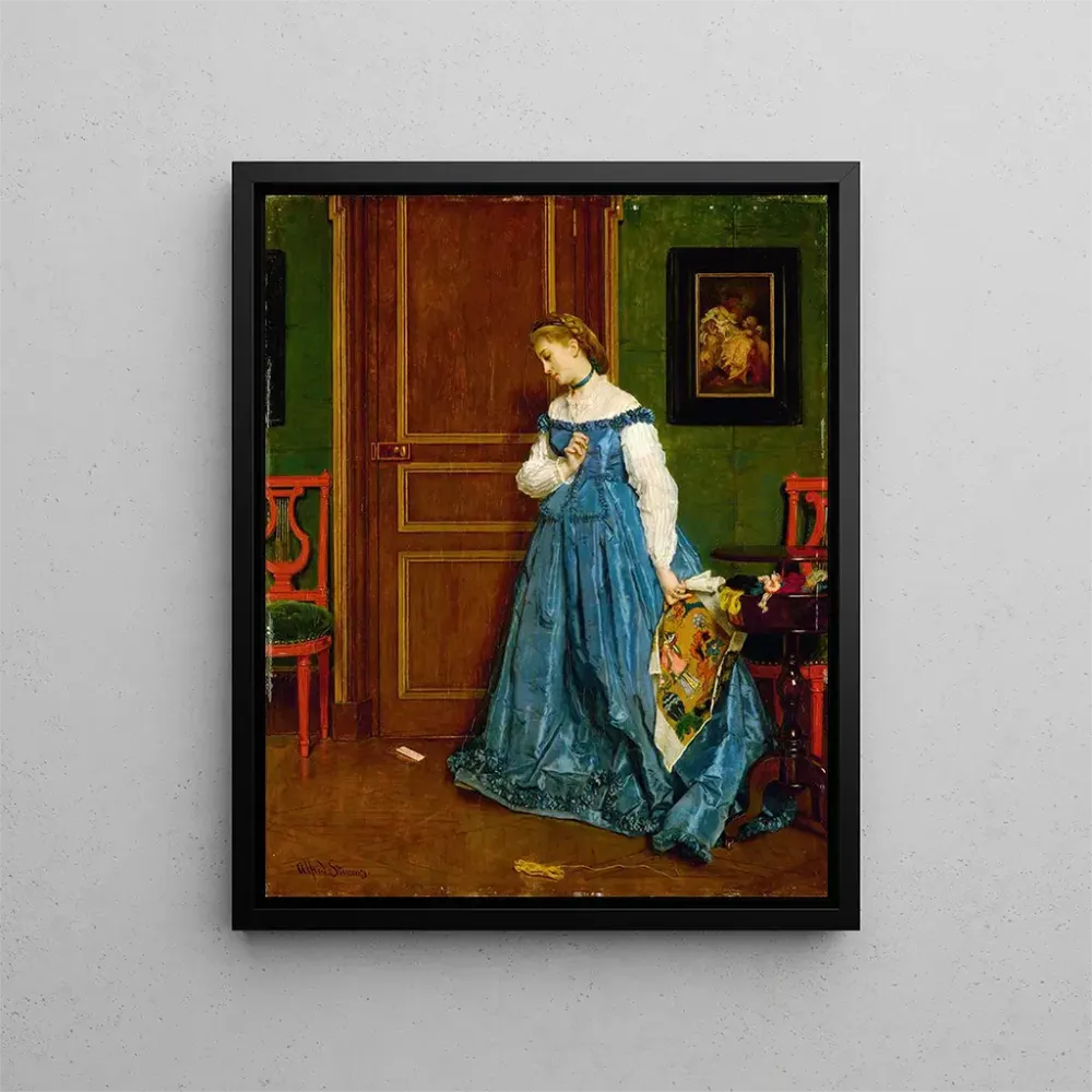 Maalaus Epäröinti Madame Monteaux - Alfred Stevens | Taidetuloste