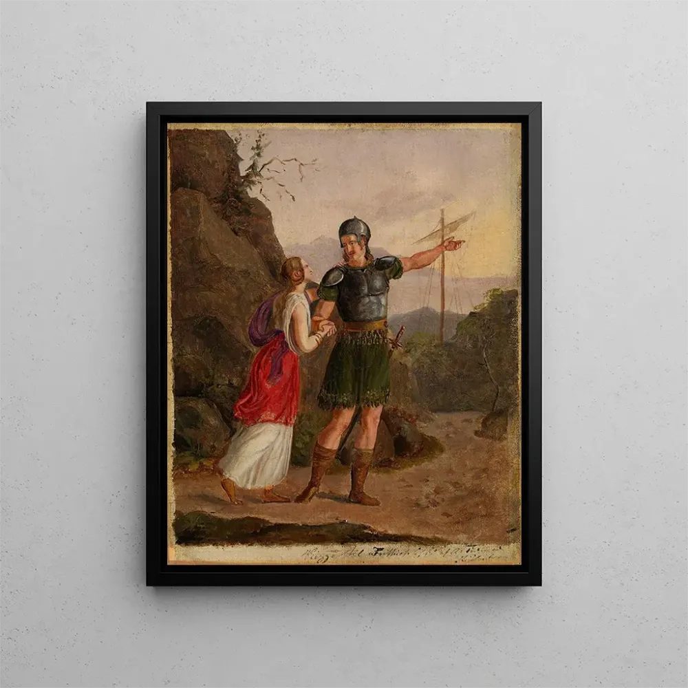 Maalaus Esquisse pour Le Départ de Fridtjof - Adolph Tidemand | Taidetuloste