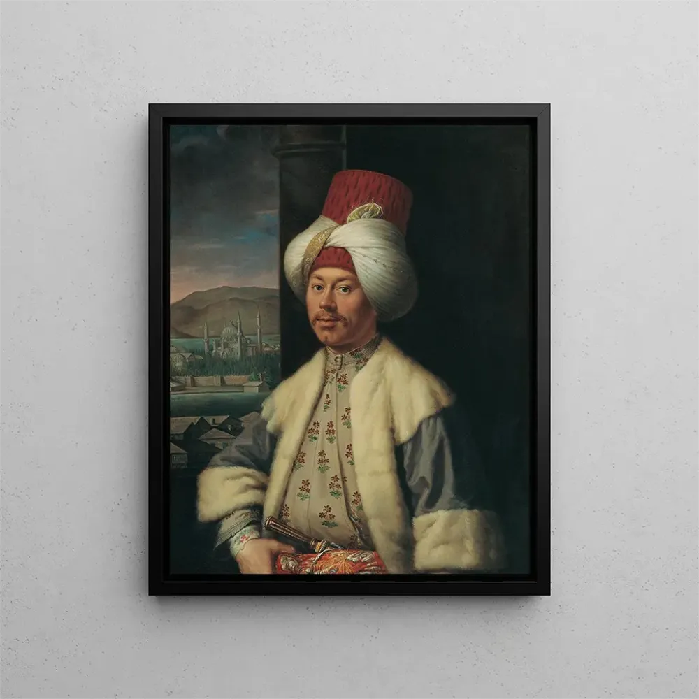 Maalaus Un Européen en costume turc - Antoine De Favray | Taidetuloste