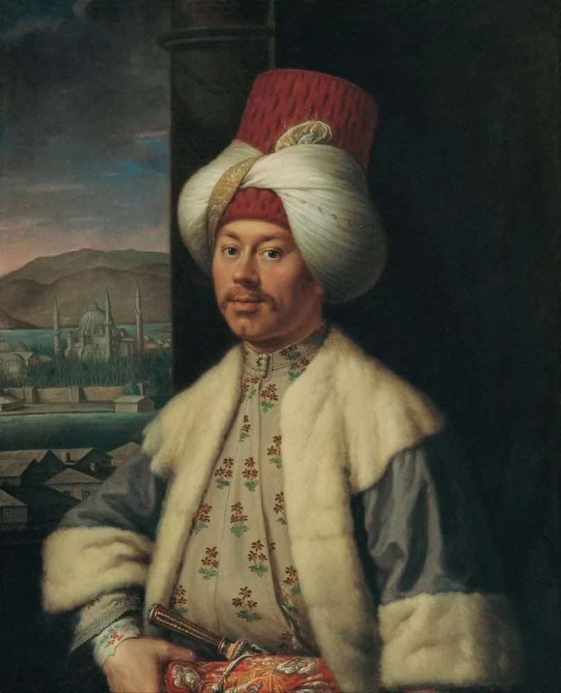 Maalaus Un Européen en costume turc - Antoine De Favray | Taidetuloste