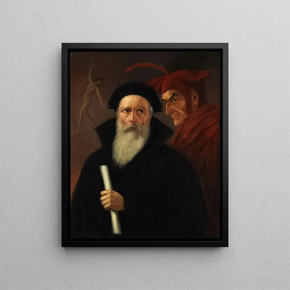 Maalaus Faust ja Méphistophélès - Anton Kaulbach | Taidetuloste