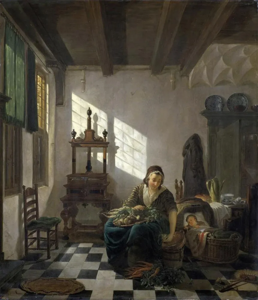 Maalaus La femme au foyer - Abraham van Strij | Taidetuloste
