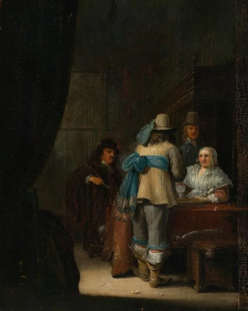 Maalaus Figures dans un intérieur - Anthonie Palamedesz | Taidetuloste