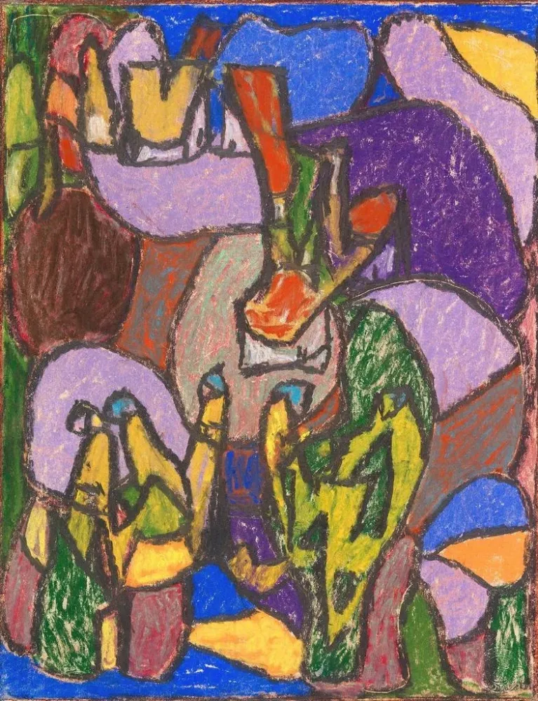 Maalaus Figures sans titre - Adolf Hölzel | Taidetuloste
