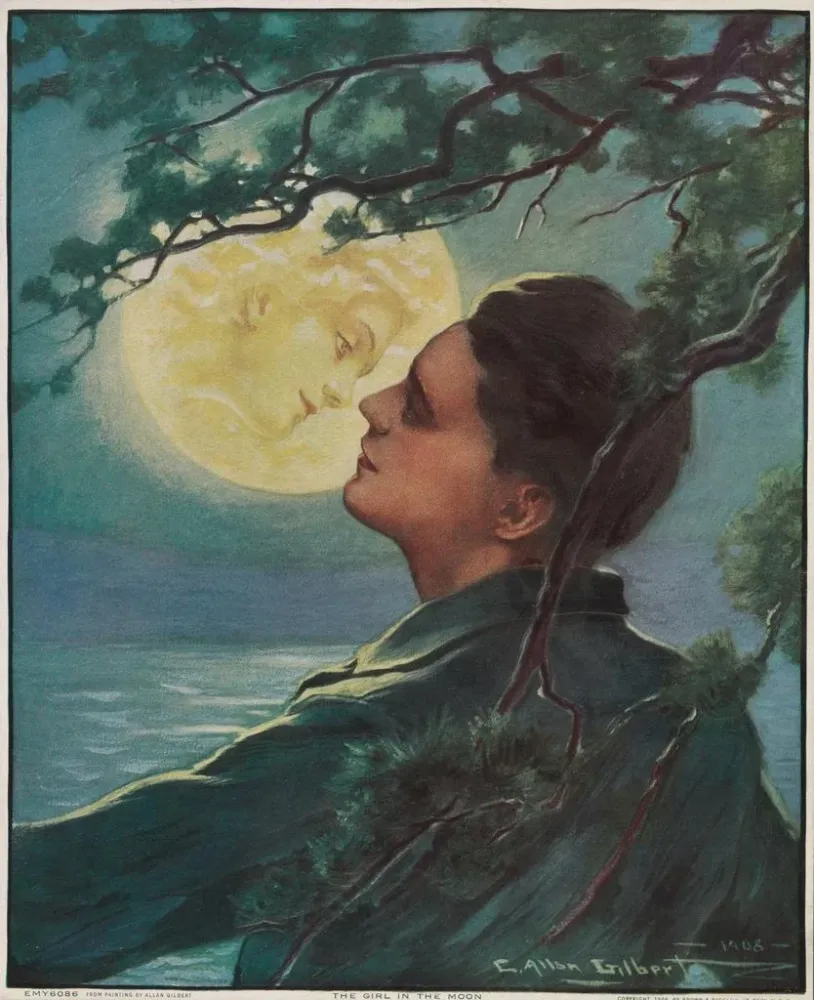 Maalaus La Fille dans la lune - Brown Bigelow | Taidetuloste