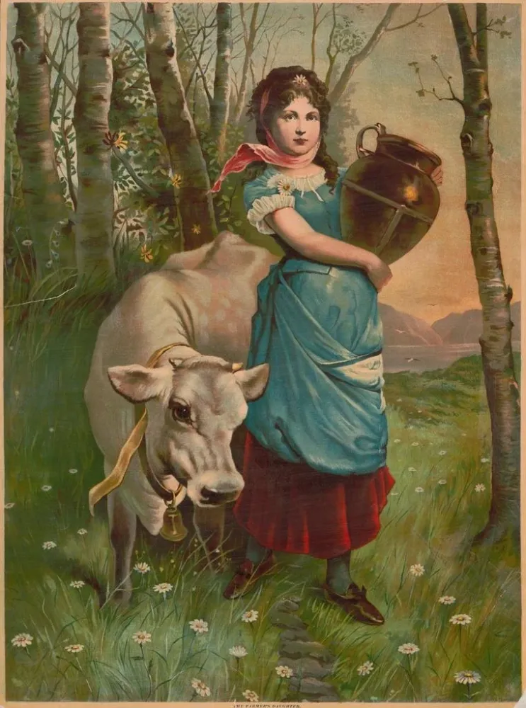 Maalaus La fille du fermier - Anonyme | Taidetuloste