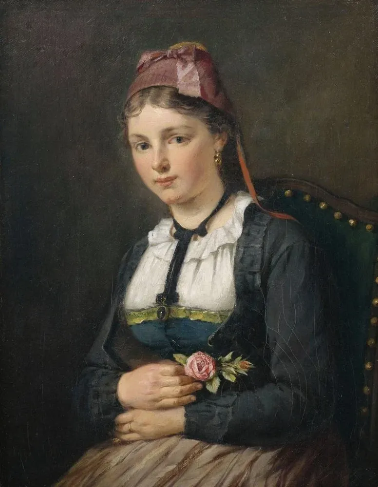Maalaus Fille de la êt-Noire - August Müller | Taidetuloste