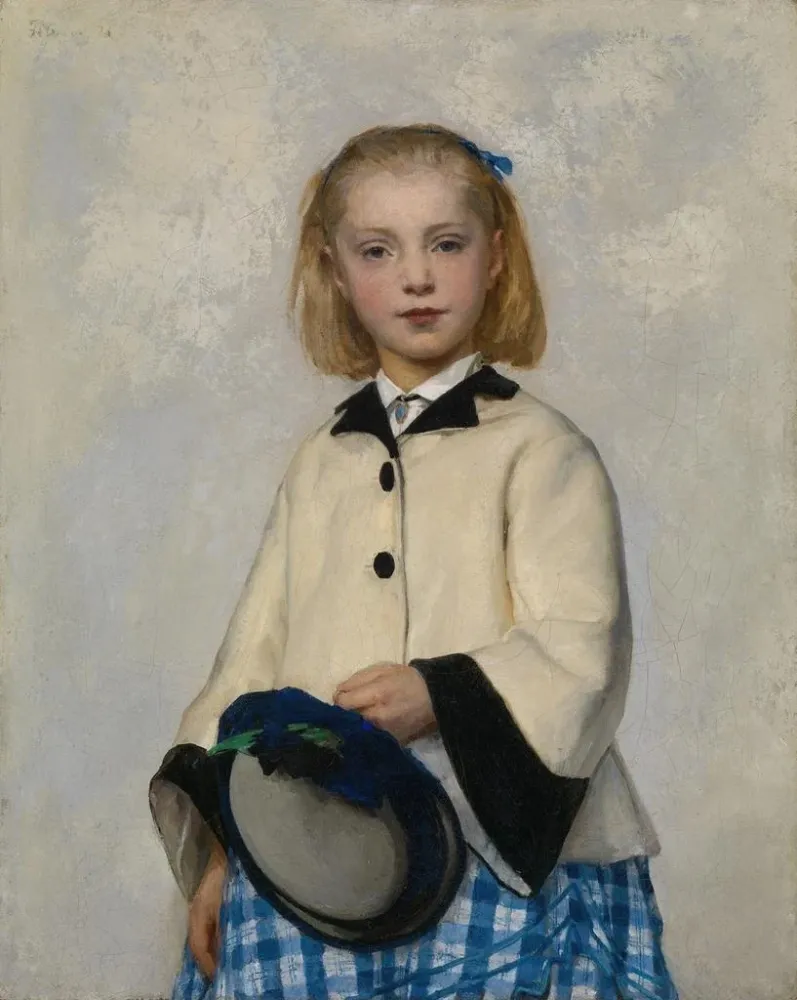 Maalaus La Fille de l'artiste Louise - Albert Anker | Taidetuloste