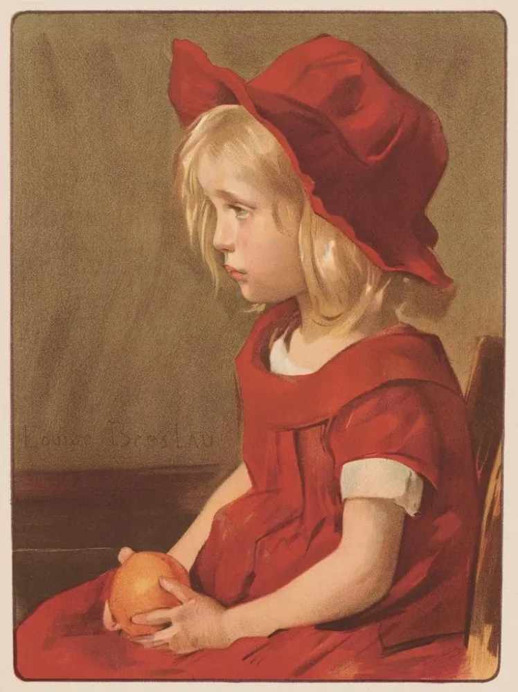 Maalaus Fillette à l'orange - Louise Catherine Breslau | Taidetuloste