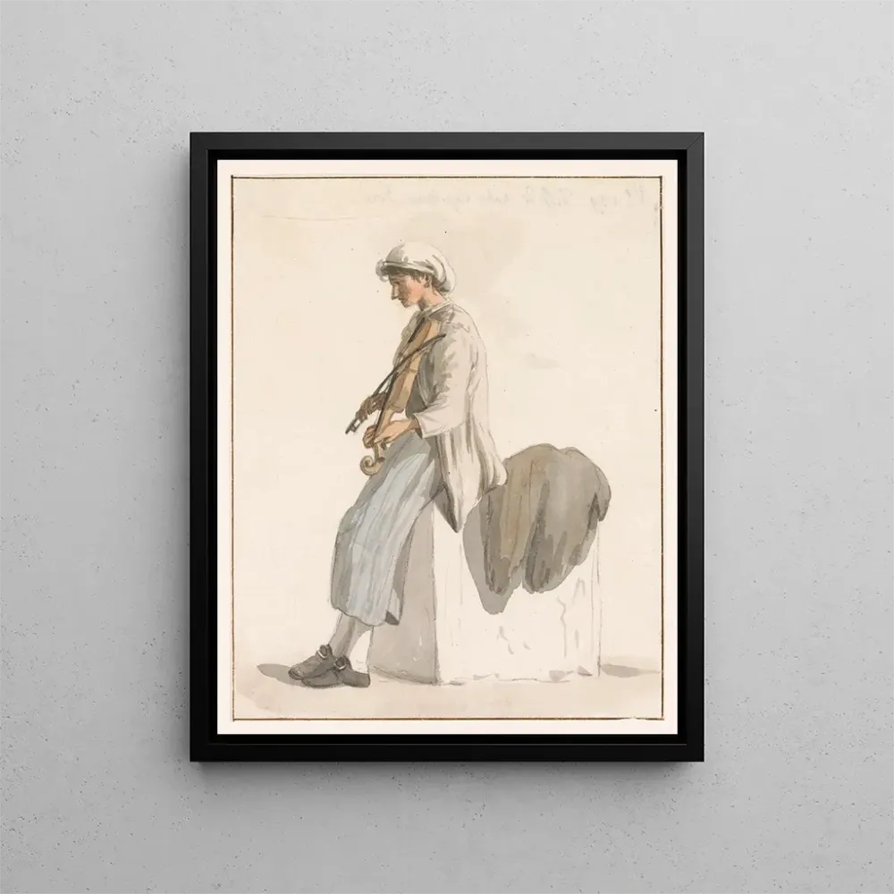 Maalaus Fils du capitaine Eri avec un violon - Abraham Louis Rodolphe Ducros | Taidetuloste