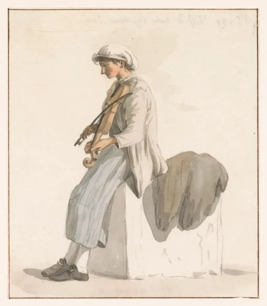 Maalaus Fils du capitaine Eri avec un violon - Abraham Louis Rodolphe Ducros | Taidetuloste
