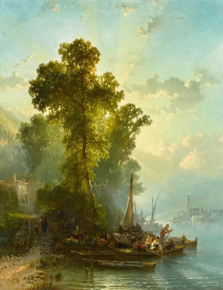 Maalaus Fin de journée Maggiore - Alfred Eduard Agenor de Bylandt | Taidetuloste