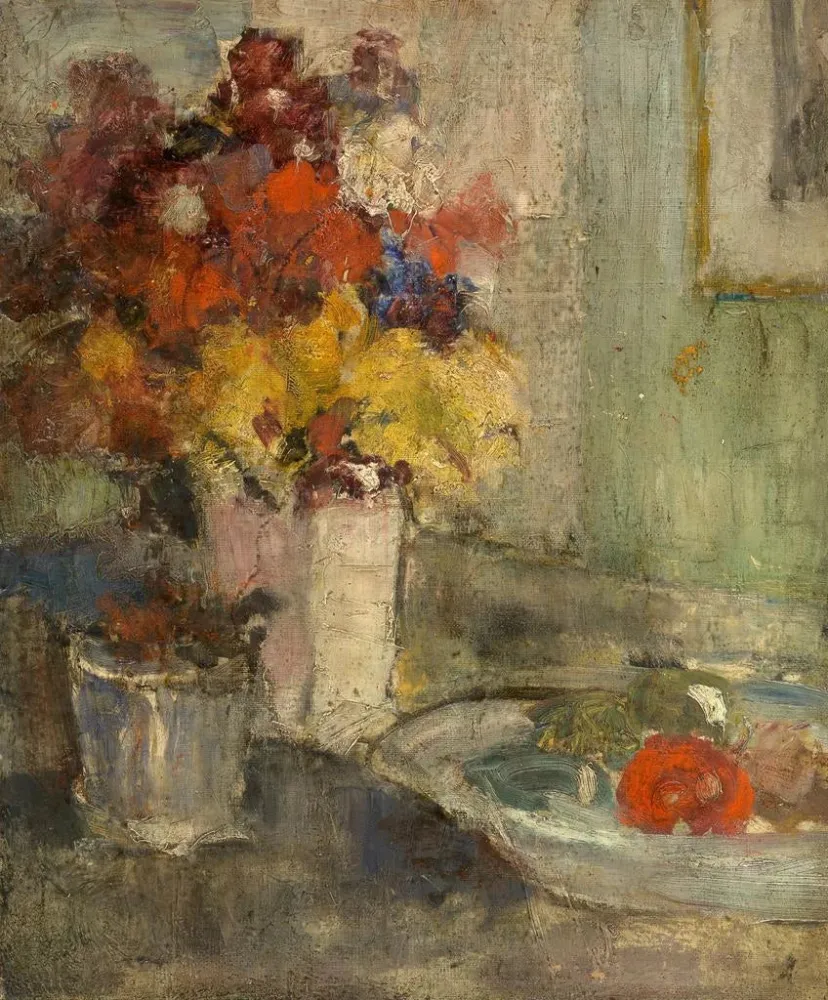 Maalaus Fleurs - Auguste Oleffe | Taidetuloste