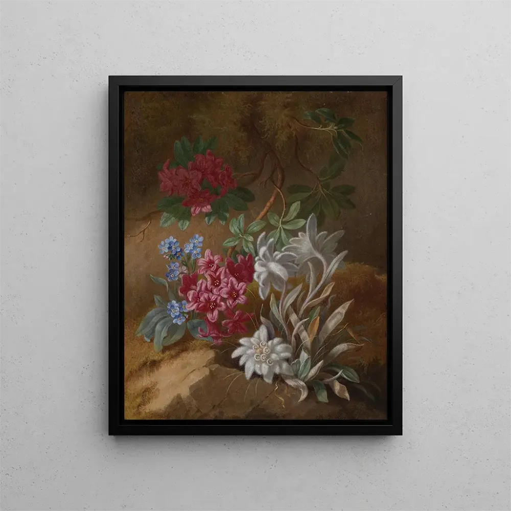 Maalaus Fleurs des Alpes - Adèle Schuster | Taidetuloste