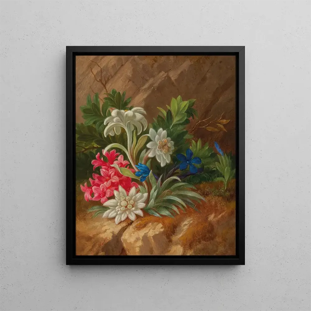Maalaus Fleurs des Alpes - Anton Mollis | Taidetuloste