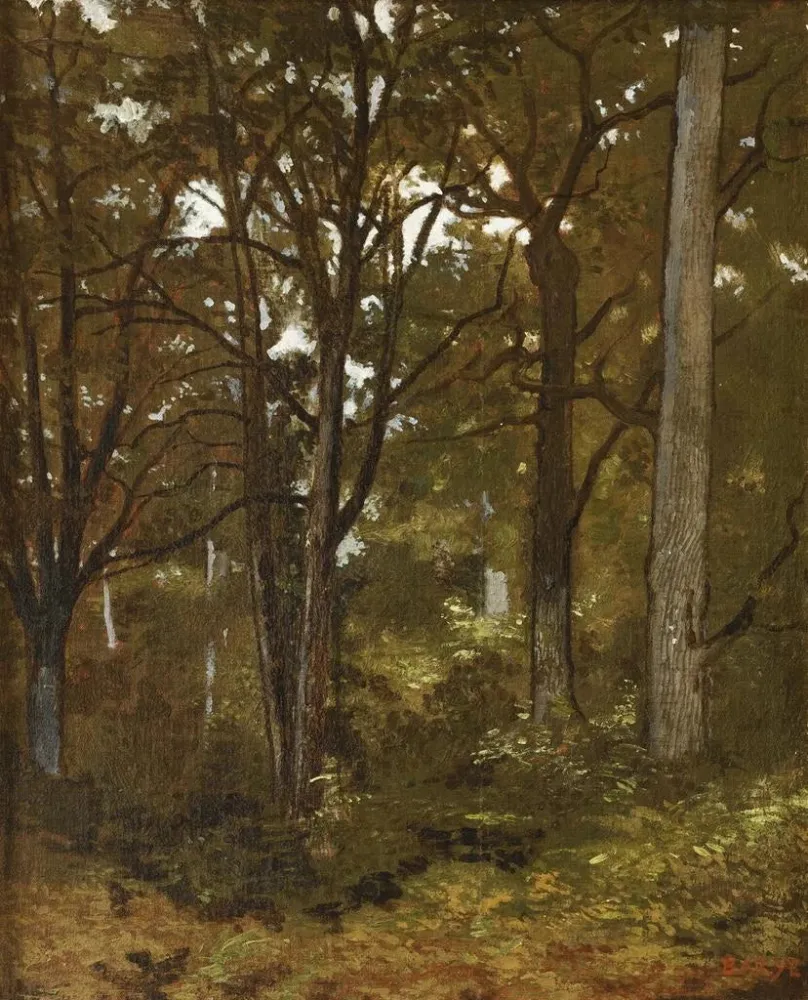 Maalaus Fontainebleau'n metsästä - Antoine-Louis Barye | Taidetuloste