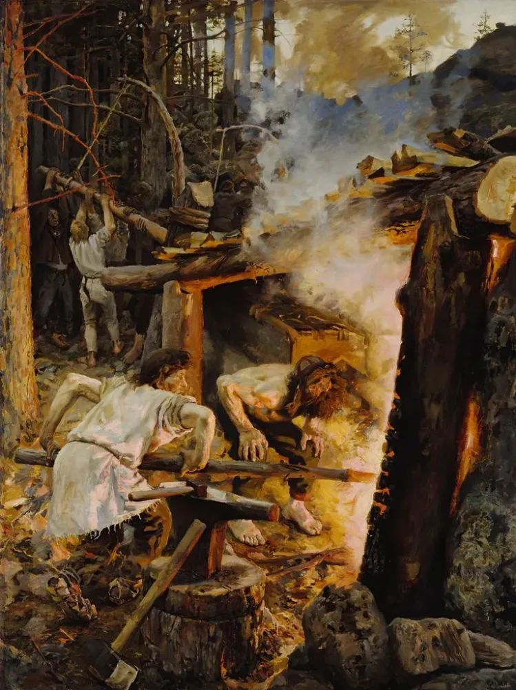 Maalaus La Forge du Sampo - Akseli Gallen-Kallela | Taidetuloste