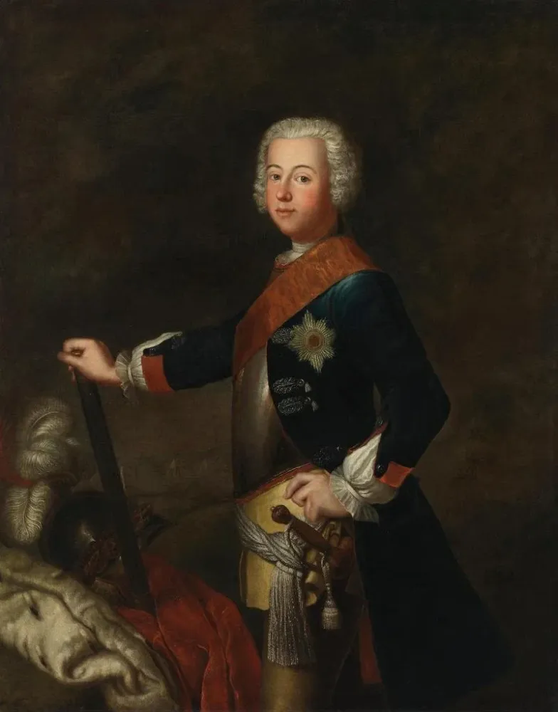 Maalaus Frédéric II suuren muotokuva - Antoine Pesne | Taidetuloste