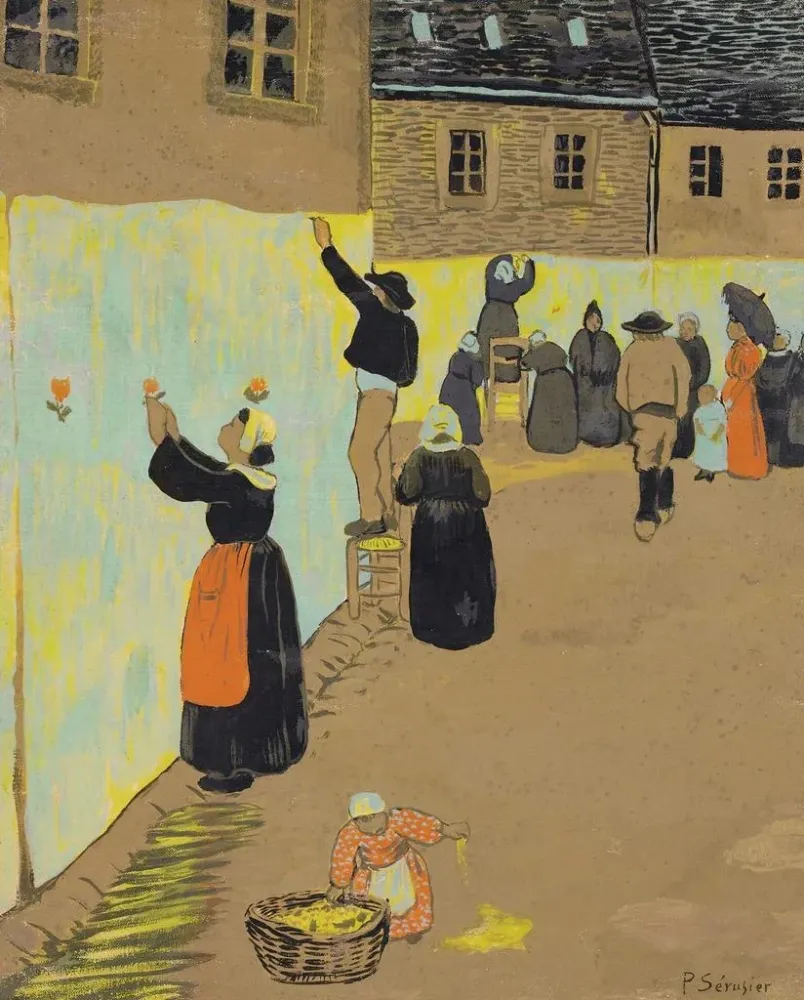 Maalaus La Fête - Dieu à Huelgoat - Paul Srusier | Taidetuloste
