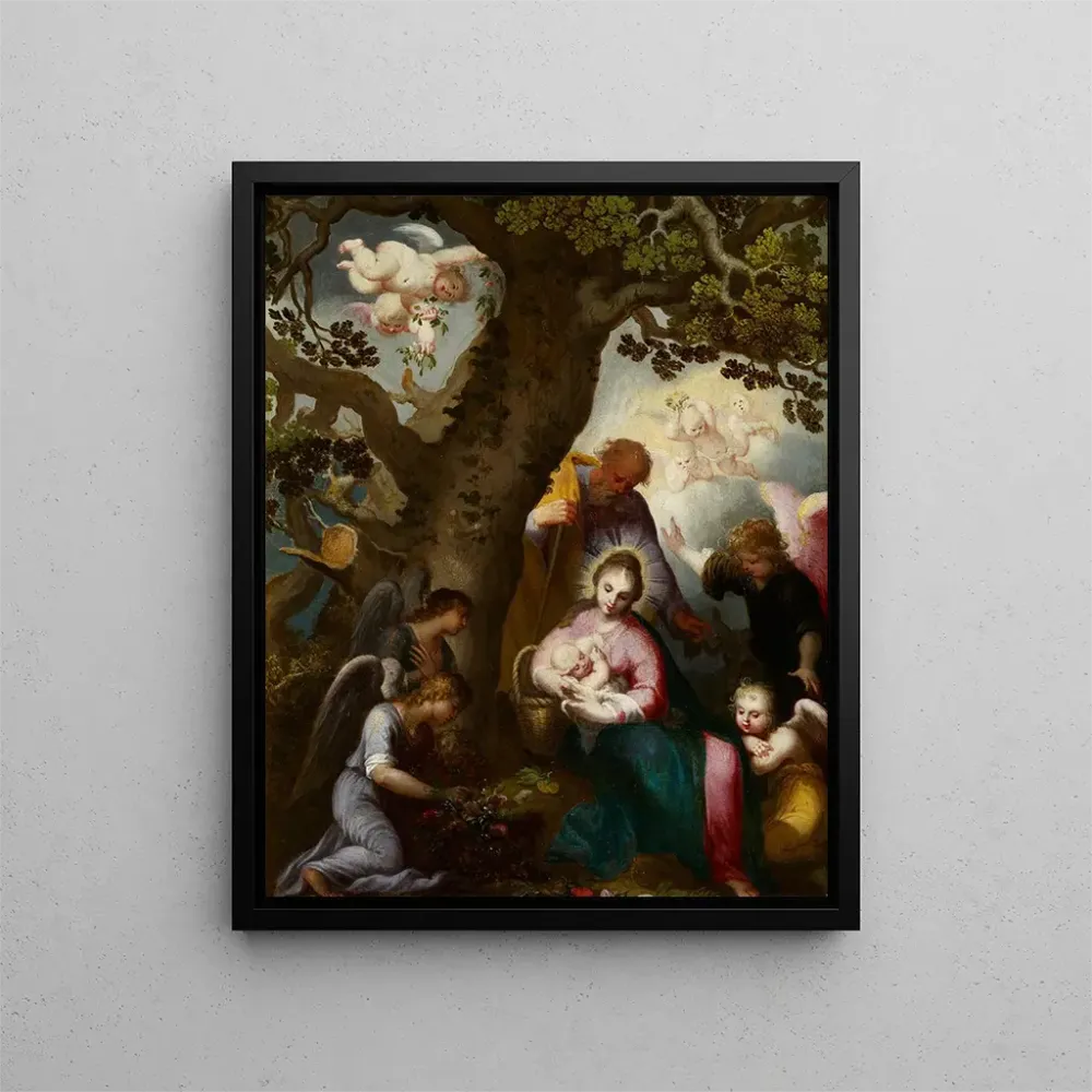 Maalaus La fuite en Égypte - Abraham Bloemaert | Taidetuloste