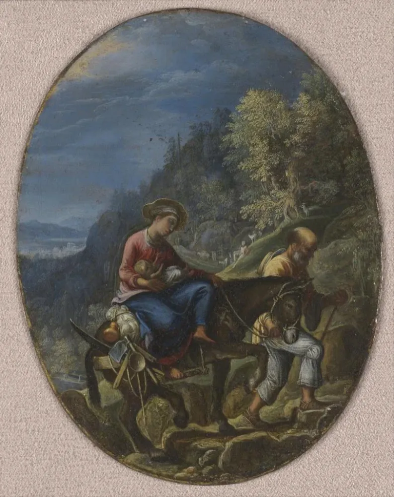 Maalaus La Fuite en Égypte - Adam Elsheimer | Taidetuloste