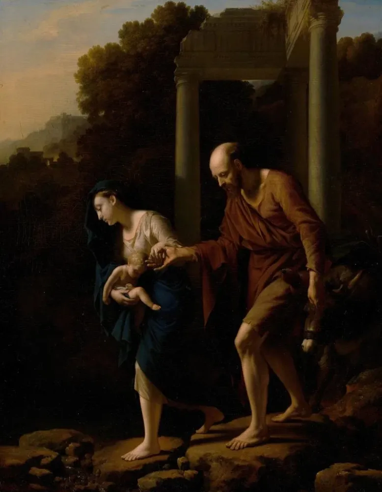Maalaus La fuite en Égypte - Adriaen van der Werff | Taidetuloste