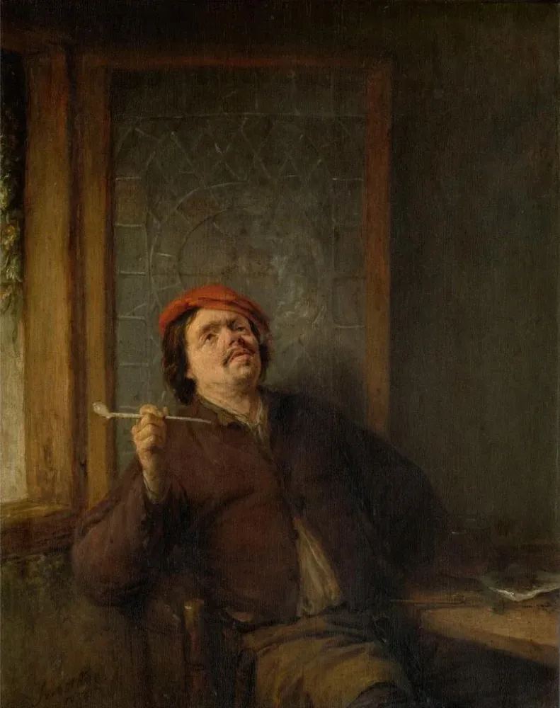 Maalaus Le fumeur - Adriaen van Ostade | Taidetuloste