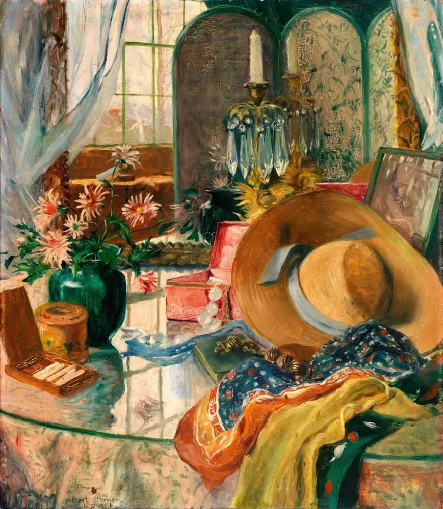 Maalaus Furbelows - Albert Sterner | Taidetuloste