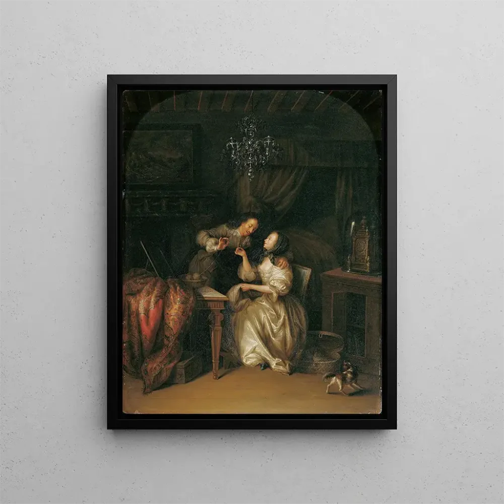 Maalaus Le galant aide - Adam Johann Braun | Taidetuloste