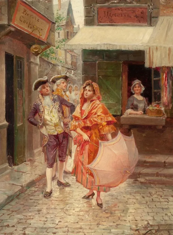 Maalaus Galanterie parisienne - Alonzo Perez | Taidetuloste