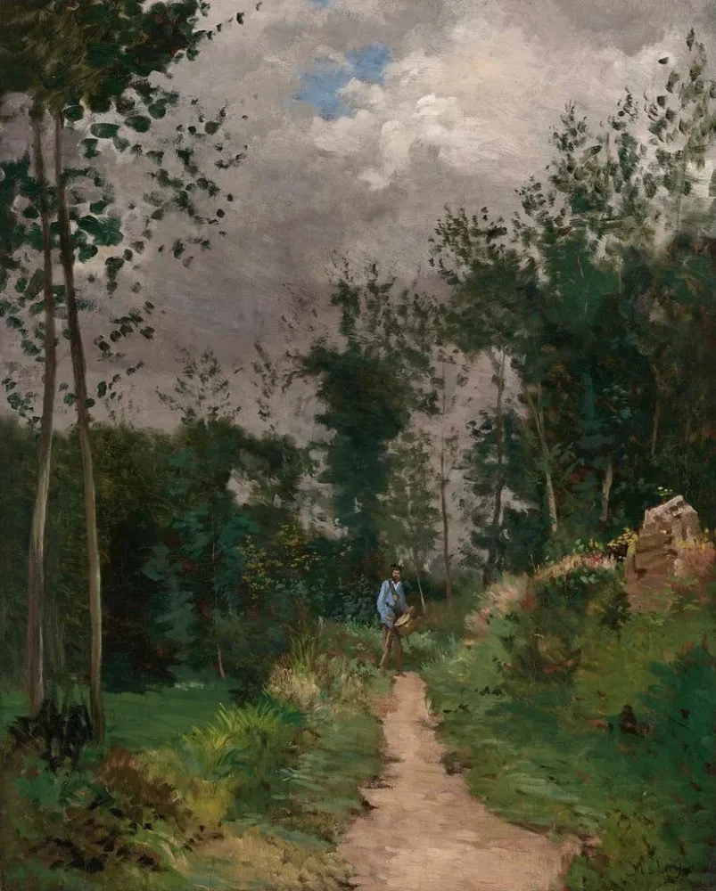 Maalaus Garde-champêtre dans la êt de Fontainebleau - Alfred Sisley | Taidetuloste