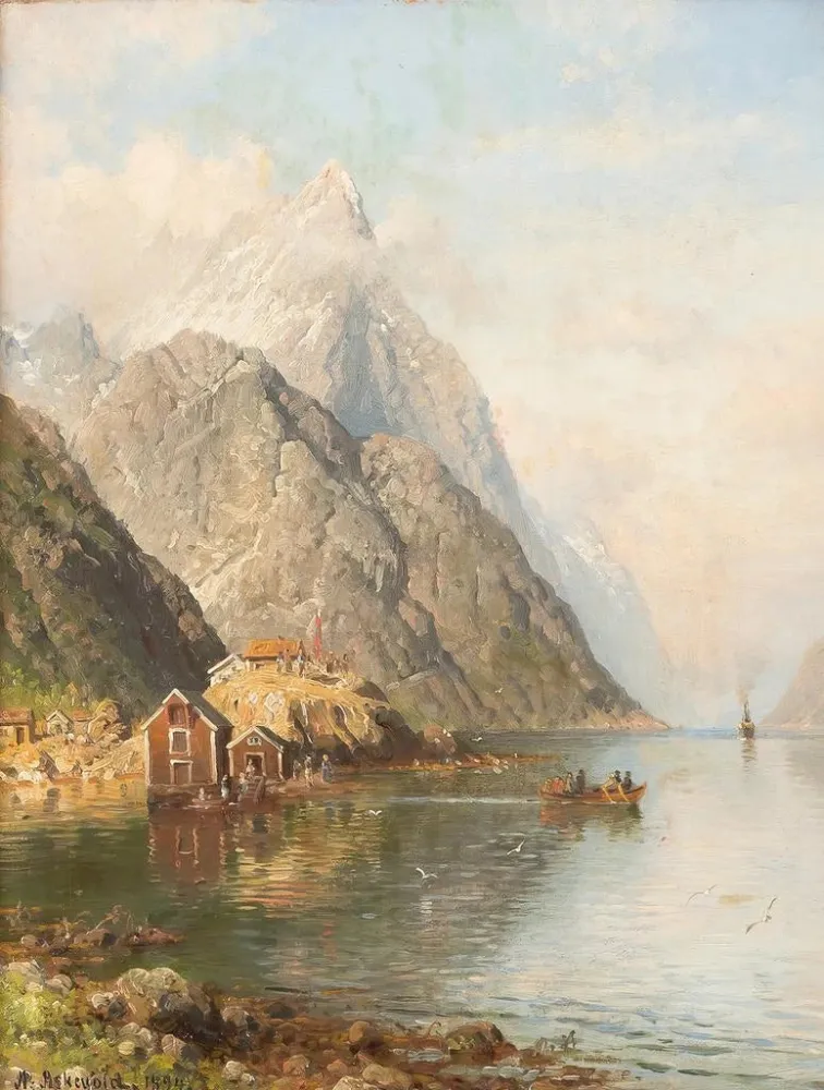 Maalaus Geirangerfjord - Anders Askevold | Taidetuloste