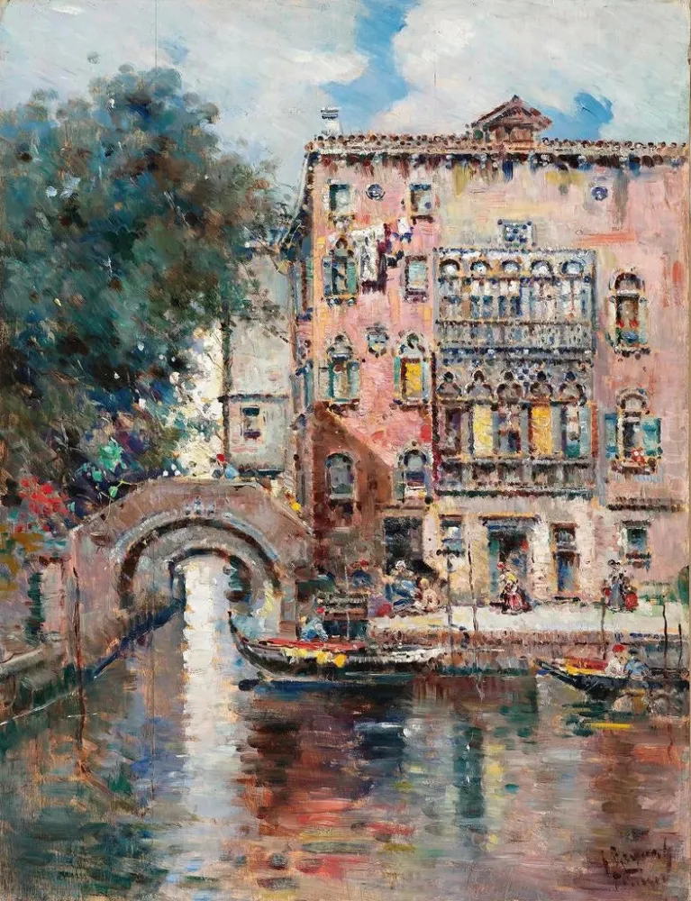 Maalaus Gondoles à Venise - Antonio Marí de Reyna Manescau | Taidetuloste