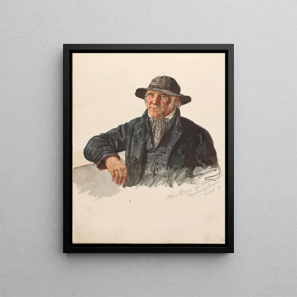 Maalaus Hans Jacob Olsen Nevlunghavn - Adolph Tidemand | Taidetuloste