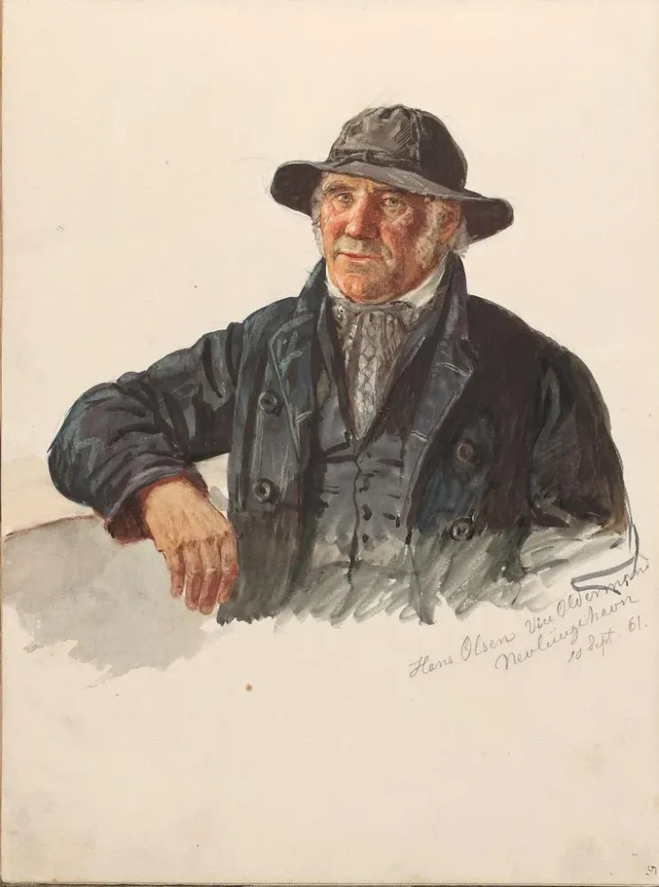 Maalaus Hans Jacob Olsen Nevlunghavn - Adolph Tidemand | Taidetuloste