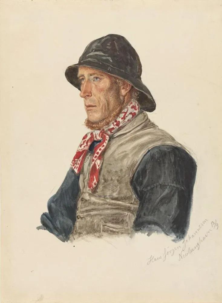 Maalaus Hans Jørgen Johannesen Nevlunghavn - Adolph Tidemand | Taidetuloste