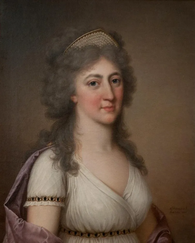 Maalaus Hedvig Elisabet Charlotte 1759-1818 Ruotsin kuningatar - Adolf Ulrik Wertmüller | Taidetuloste