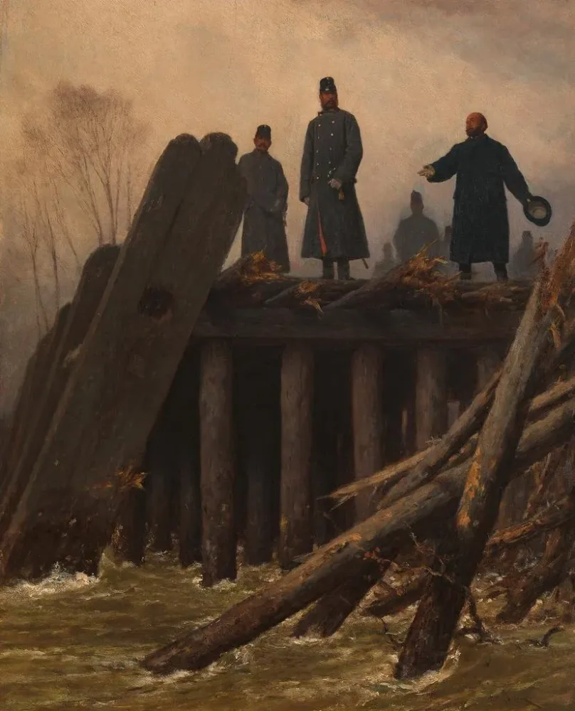 Maalaus Helmikuun 1862 tulvasta - August von Pettenkofen
