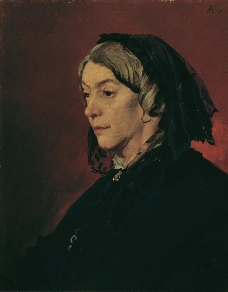 Maalaus Henriette Feuerbach taiteilijan äitipuolesta - Anselm Feuerbach | Taidetuloste