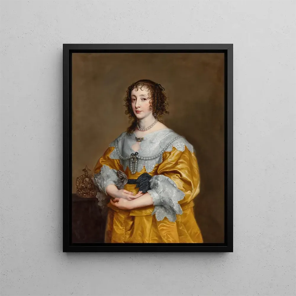 Maalaus Henriette Marie kuningattaren muotokuvasta - Antoine van Dyck | Taidetuloste