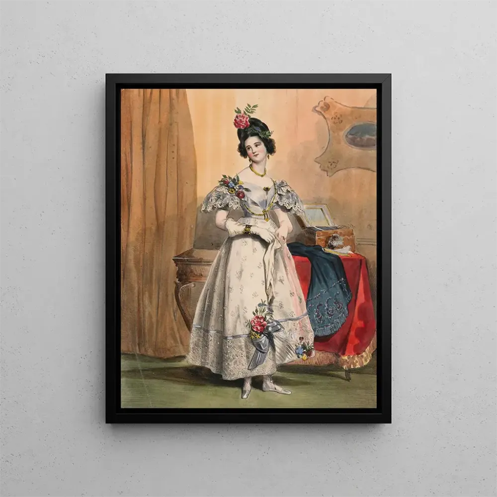 Maalaus Heures du soir Portrait de Les Dixhuit Heures d'une Parisienne - Achille Devéria | Taidetuloste