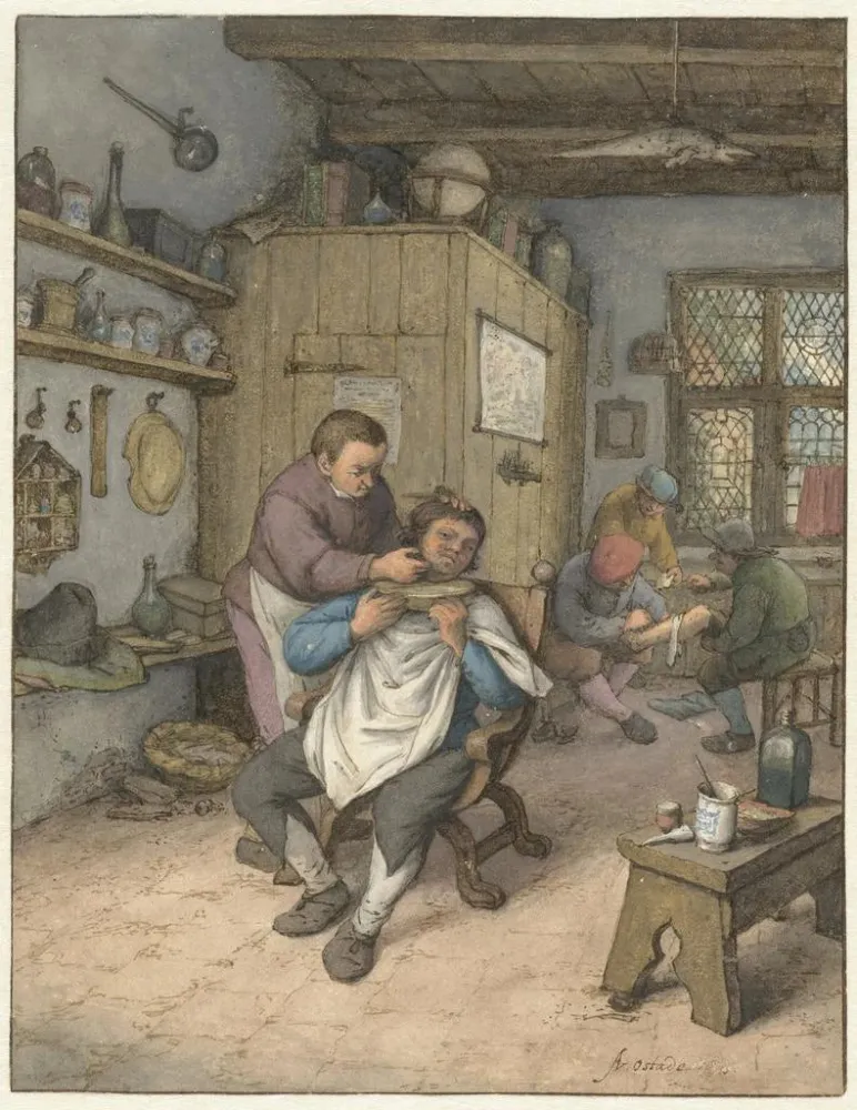 Maalaus Hiustenleikkaussali - Adriaen van Ostade | Taidetuloste