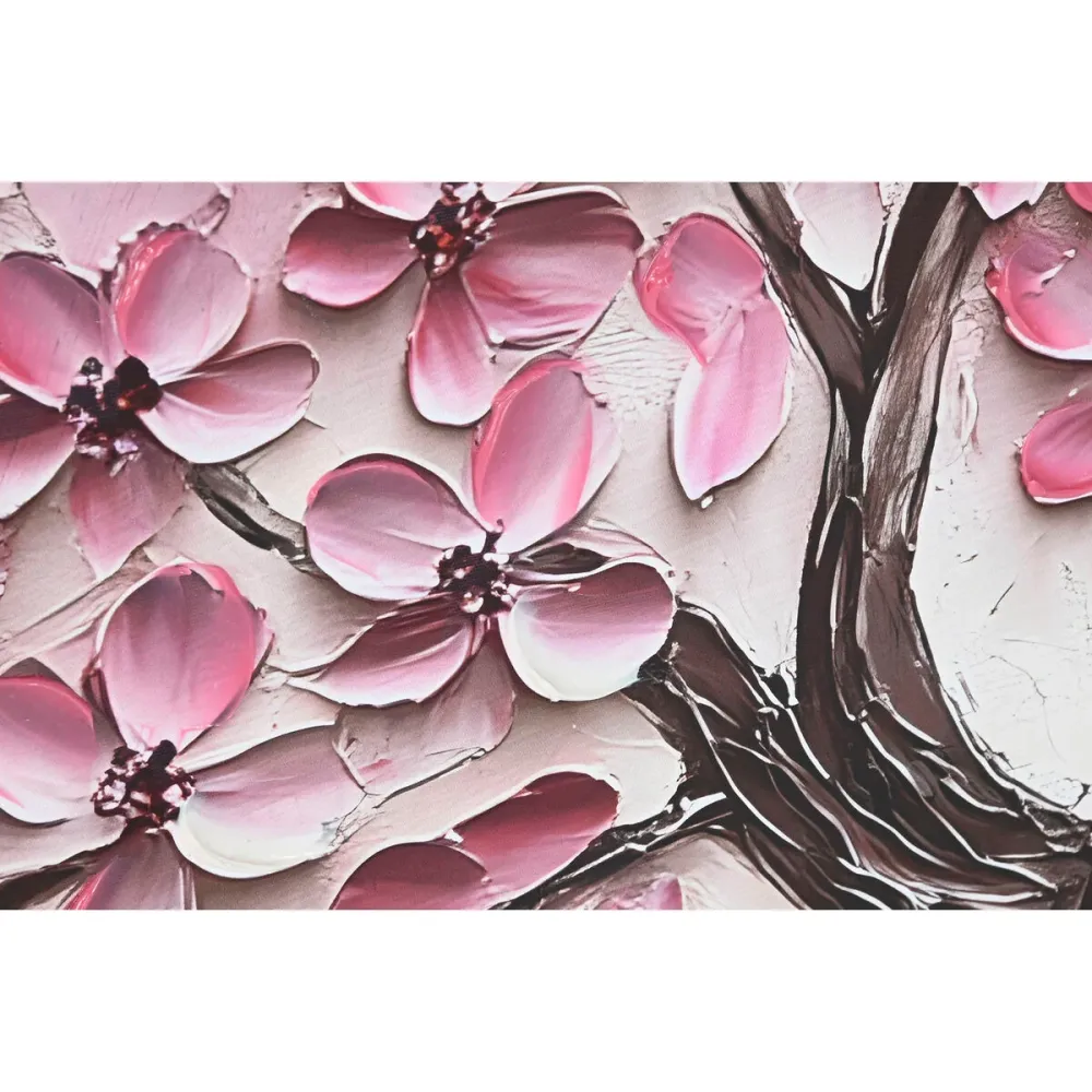 Maalaus Home ESPRIT Beige Pinkki Tummanruskea Romanttinen 103 x 4,5 x 103 cm (2 osaa)