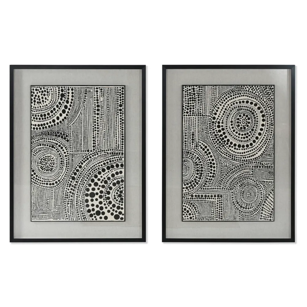 Maalaus Home ESPRIT Musta Punainen Moderni 75 x 4 x 100 cm (2 osaa)