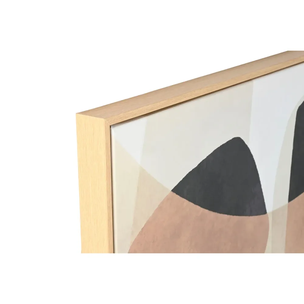 Maalaus Home ESPRIT Ruskea Musta Abstrakti Kaupunki 100 x 4 x 140 cm (2 osaa)
